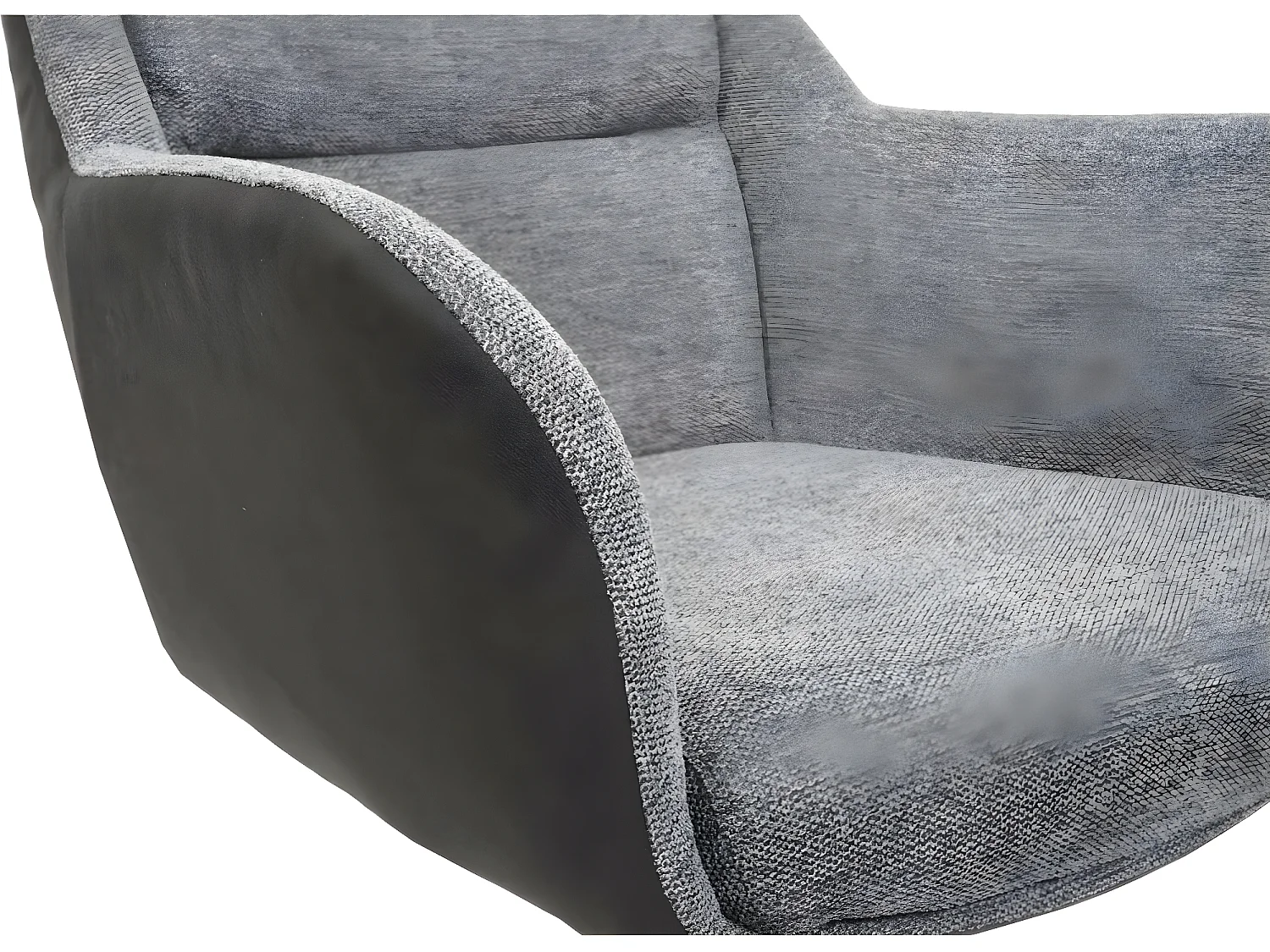 MCW-K33 eetkamerstoel (set van 2),  kunstleer, grijs-donkergrijs