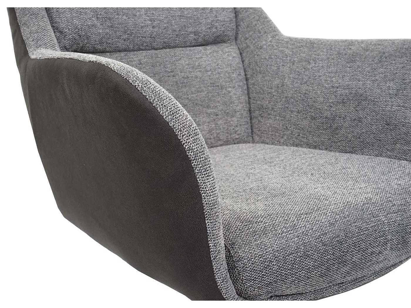 Esszimmerstuhl MCW-K33 (2er-Set), Kunstleder grau-dunkelgrau