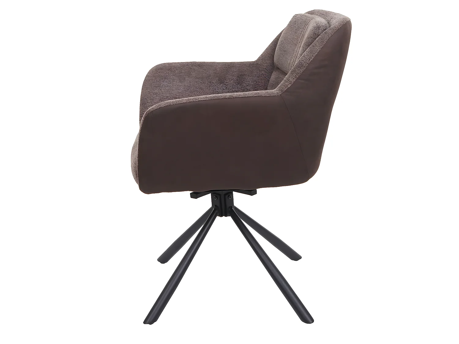 Krzesło do jadalni MCW-K33 (zestaw 2 sztuk),  imitacja skóry, brązowo-ciemnobrązowy