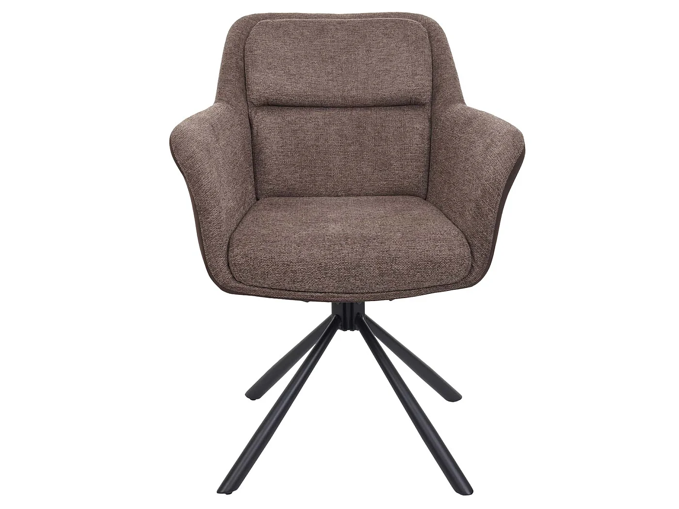 Esszimmerstuhl MCW-K33 (2er-Set), Kunstleder, braun-dunkelbraun