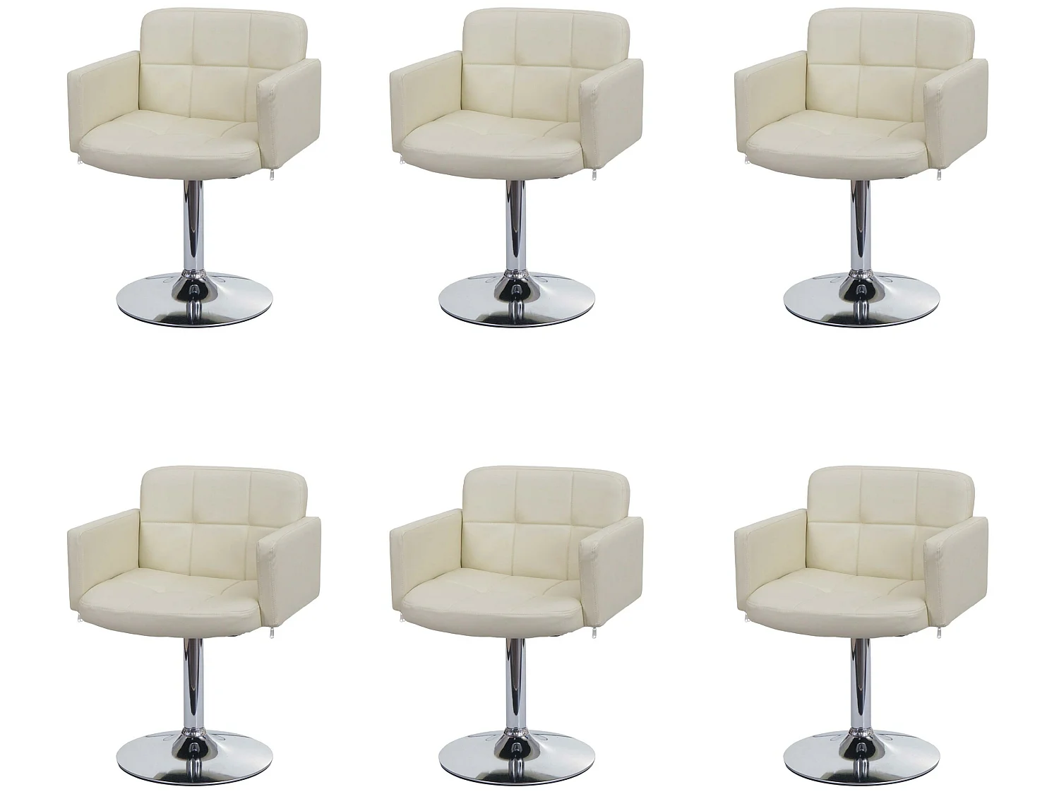 Chaise de salle à manger Houston (lot de 6),  crème