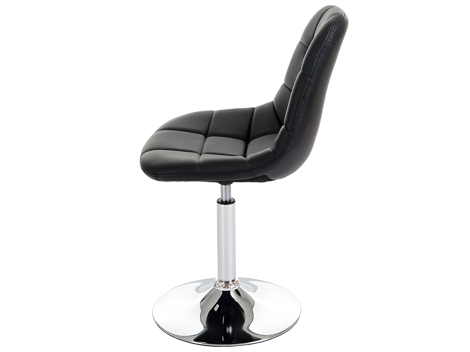 Silla de comedor MCW-A60 (set de 2),  piel sintética negra