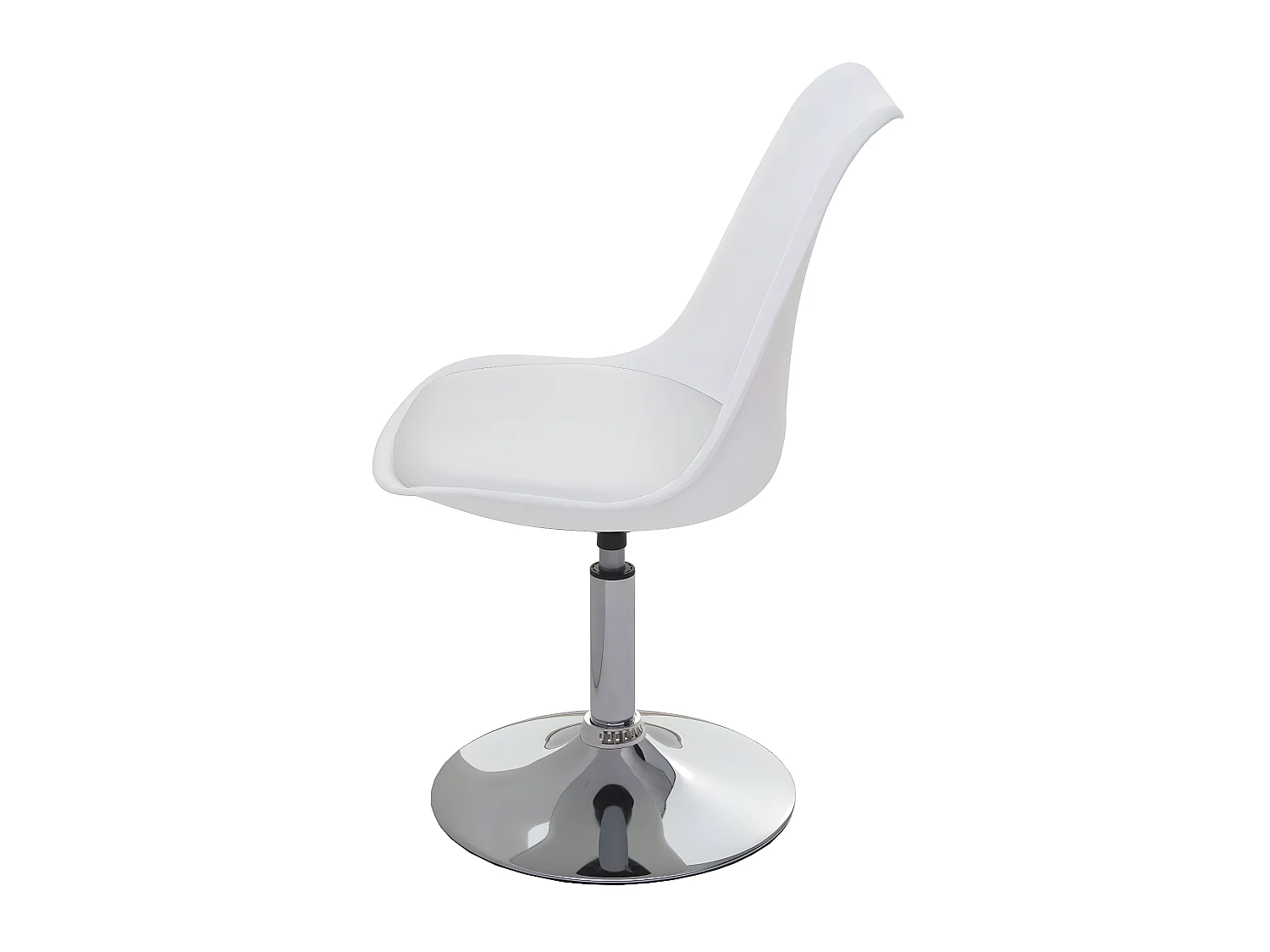 Eetkamerstoel Vaasa T501 (set van 2),  wit, voet chroom