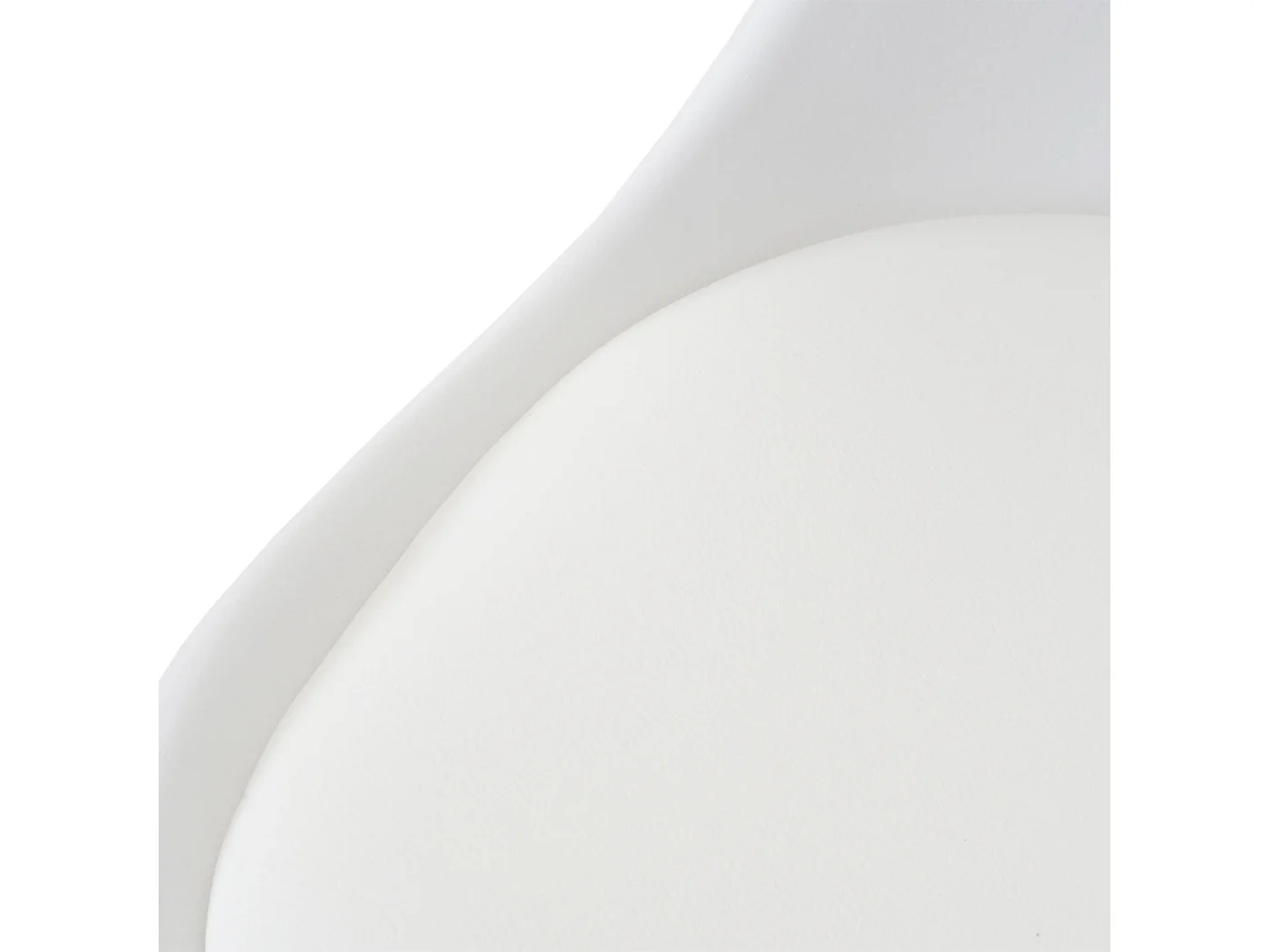 Silla de comedor Vaasa T501 (set de 2),  blanco, base cromada