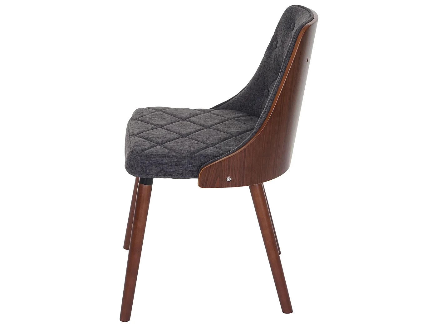 Chaise de salle à manger MCW-A75 (lot de 2),  tissu, gris