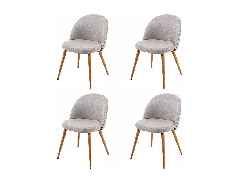 Cadeira de jantar MCW-D53 (conjunto de 4),  cinzento claro