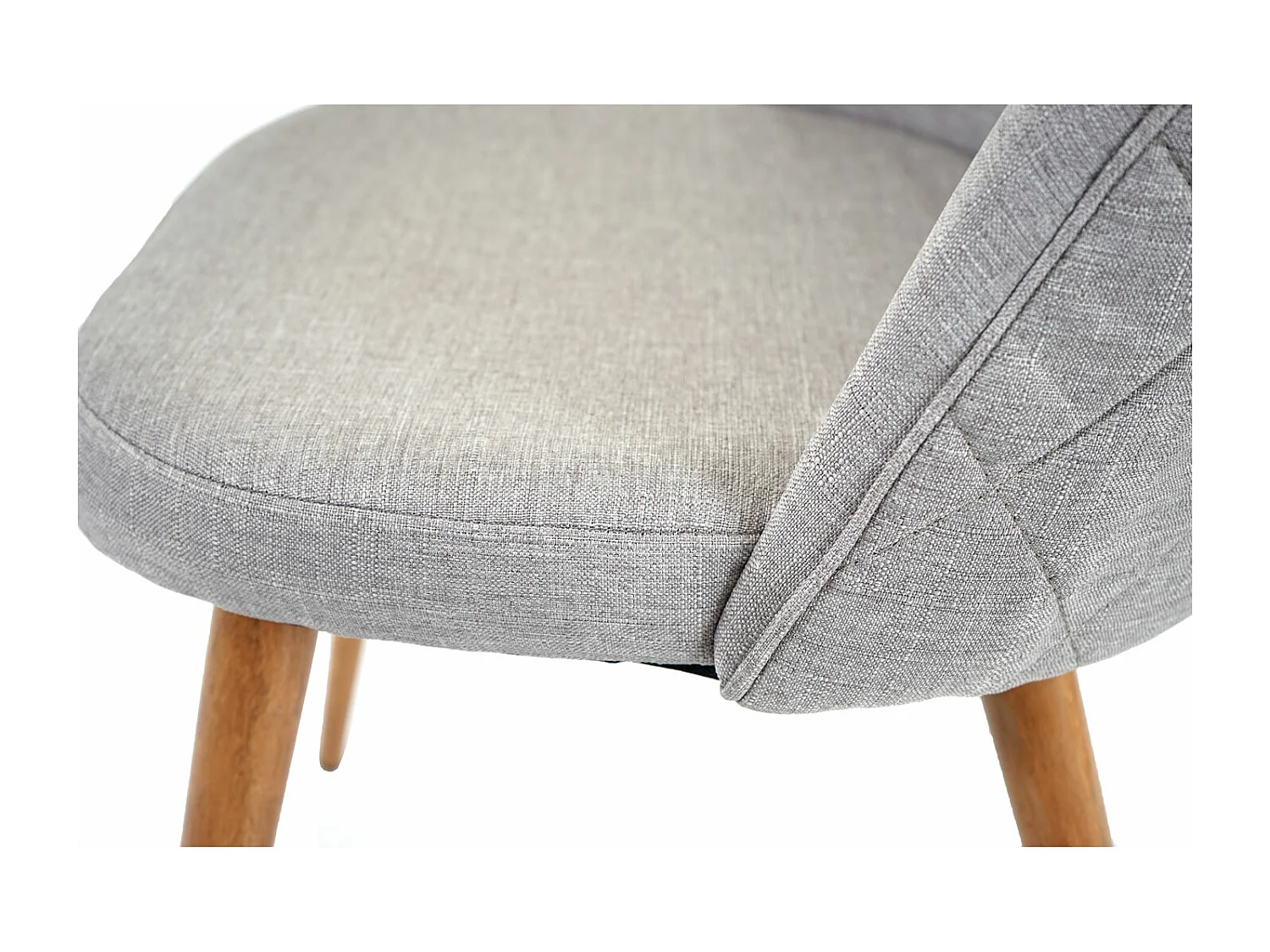 Silla de comedor MCW-D53 (juego de 4),  gris claro