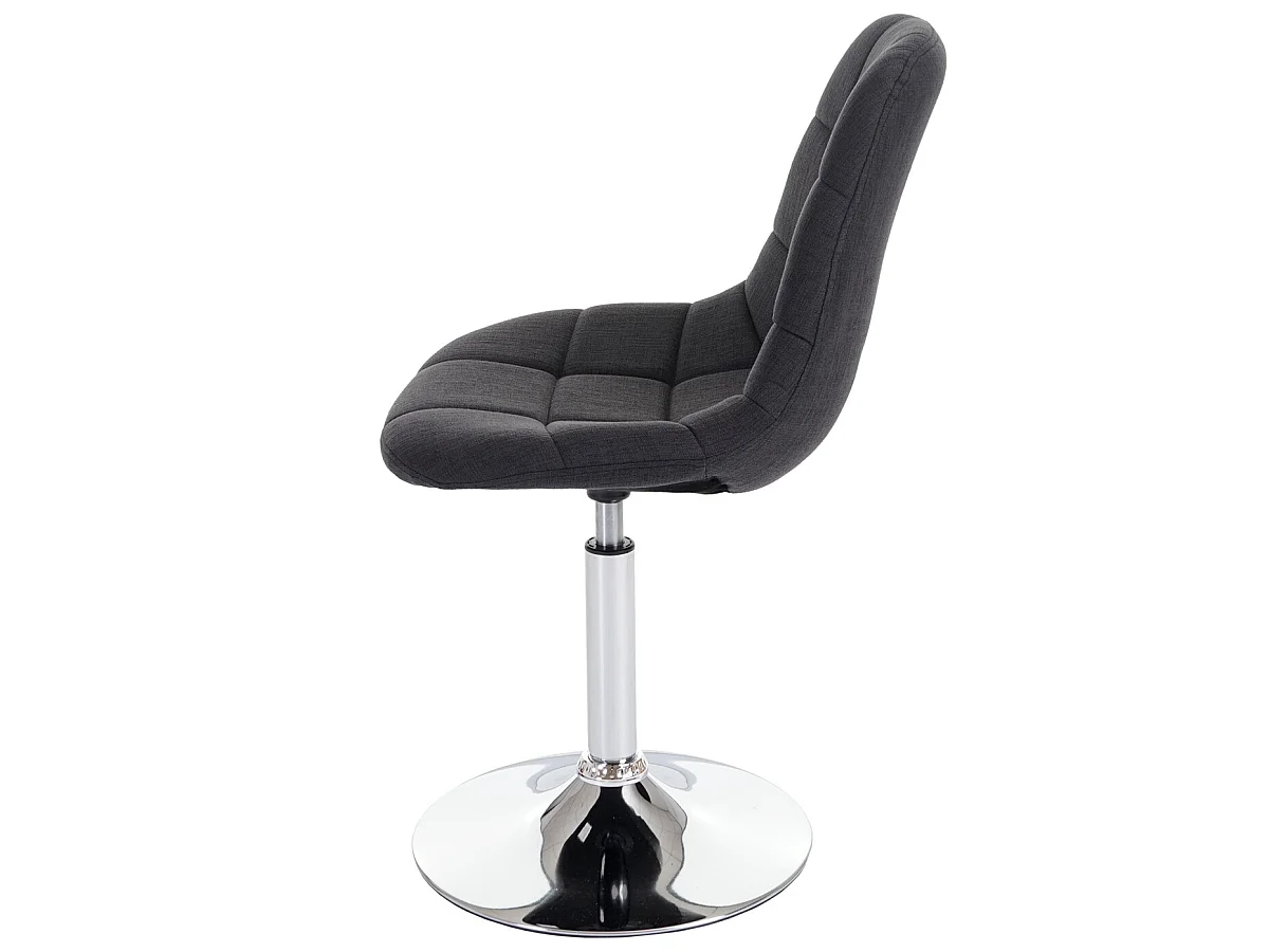 Chaise de salle à manger MCW-A60 (lot de 2),  tissu gris foncé