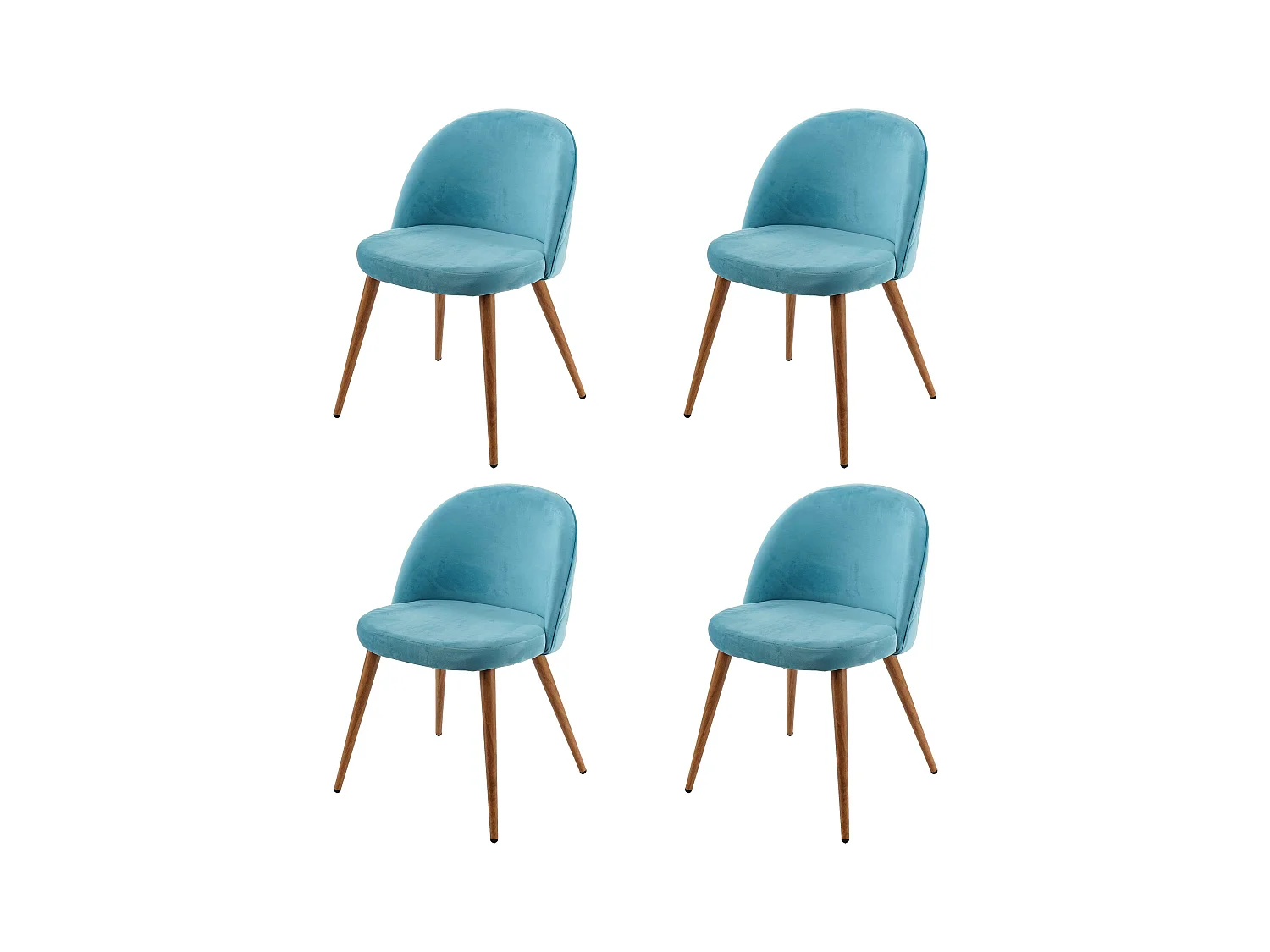 Eetkamerstoel MCW-D53 (set van 4),  turquoise