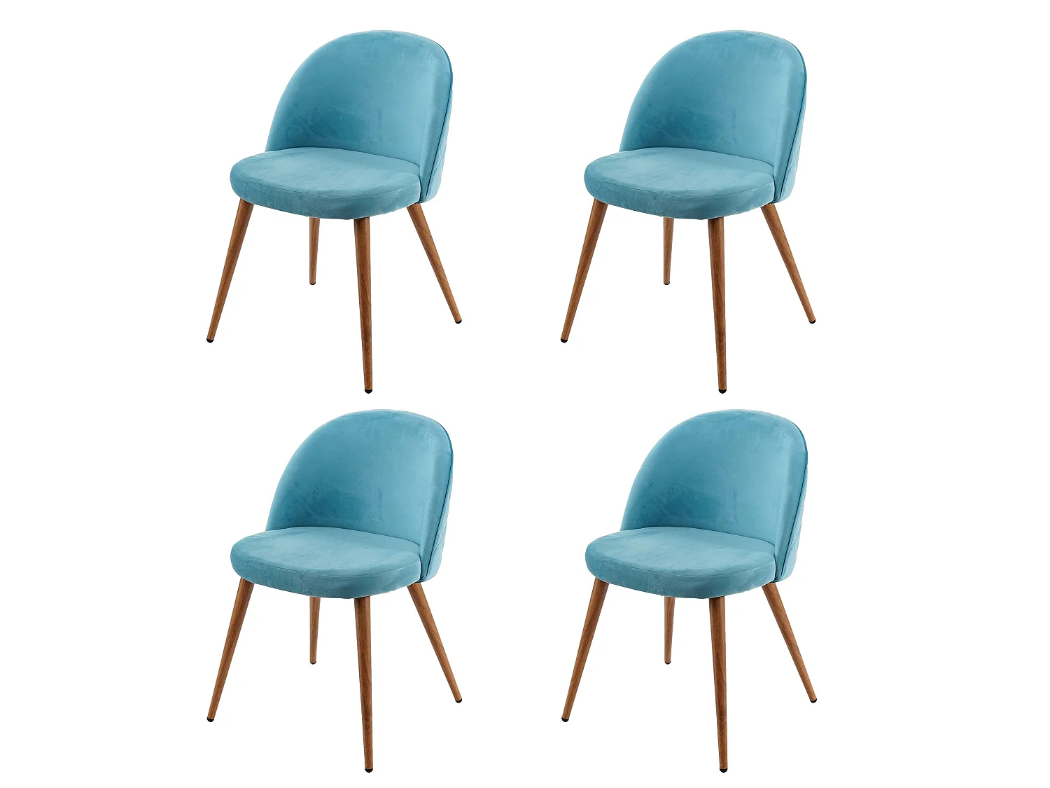Krzesło do jadalni MCW-D53 (zestaw 4 sztuk),  turkusowy