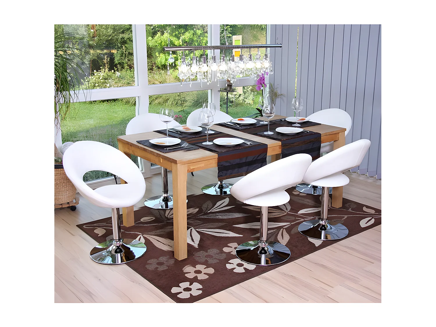 Silla de comedor Almada,  blanco