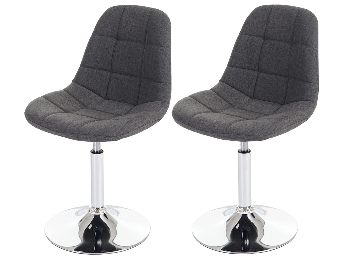 Cadeira de jantar MCW-A60 (conjunto de 2),  têxtil cinzento claro