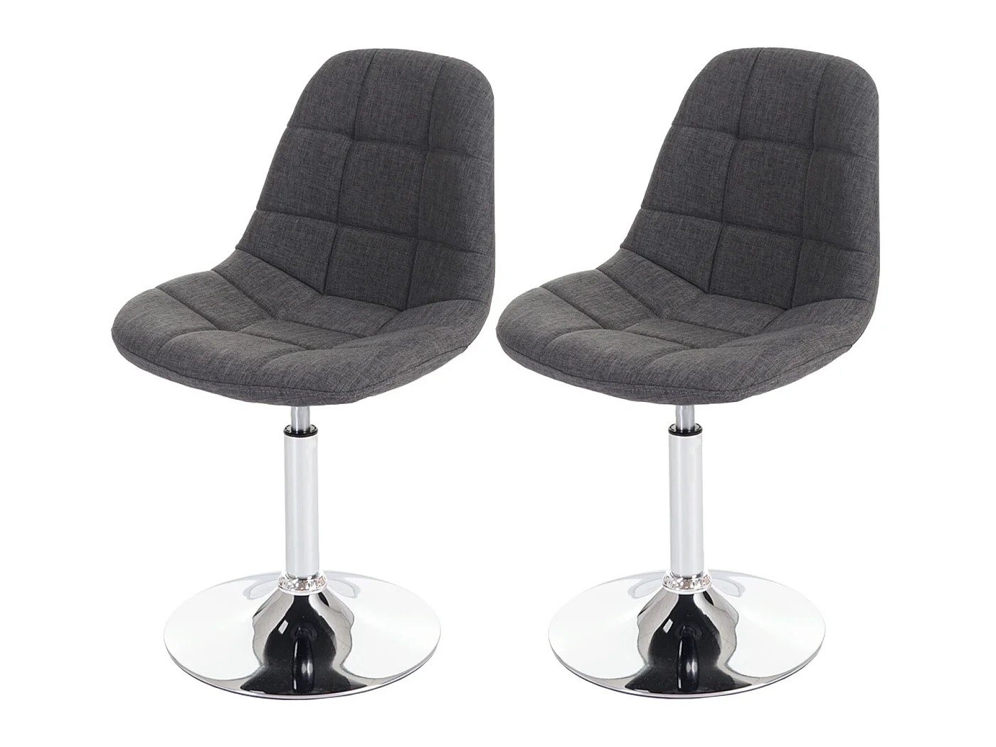 Eetkamerstoel MCW-A60 (set van 2),  textiel lichtgrijs