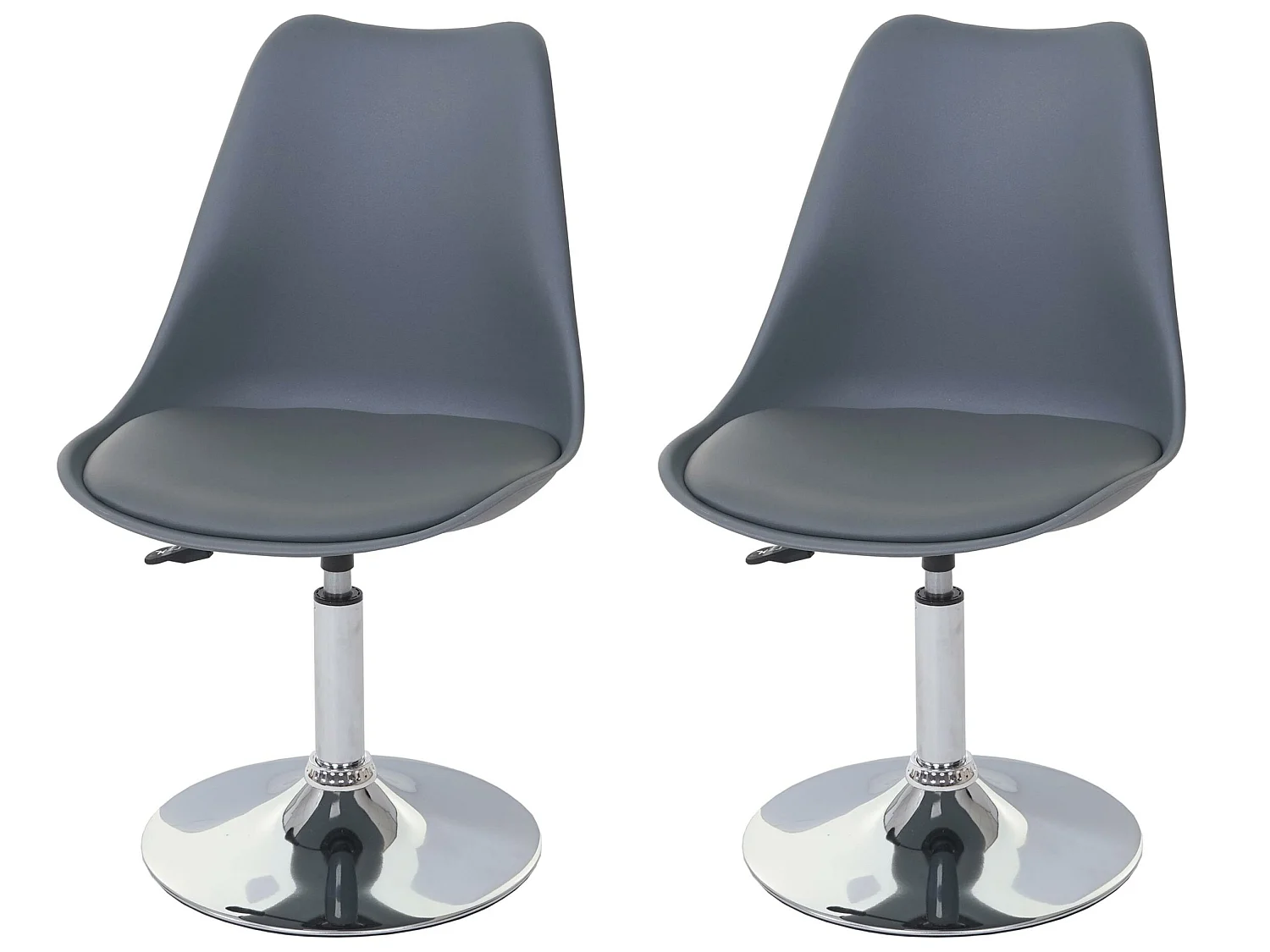 Chaise de salle à manger Vaasa T501 (lot de 2),  gris foncé