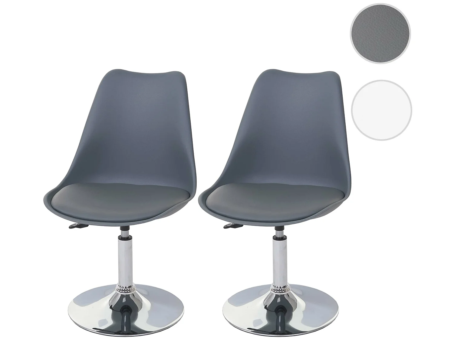 Chaise de salle à manger Vaasa T501 (lot de 2),  gris foncé