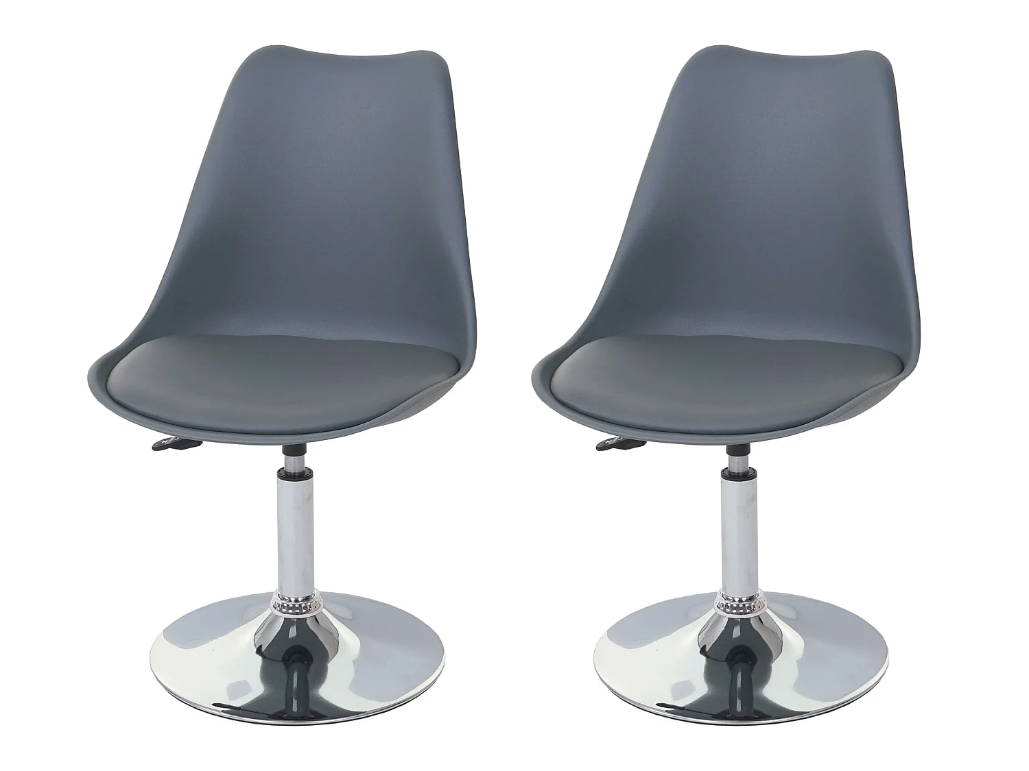 Chaise de salle à manger Vaasa T501 (lot de 2),  gris foncé