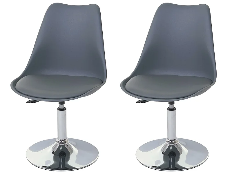 Chaise de salle à manger Vaasa T501 (lot de 2),  gris foncé