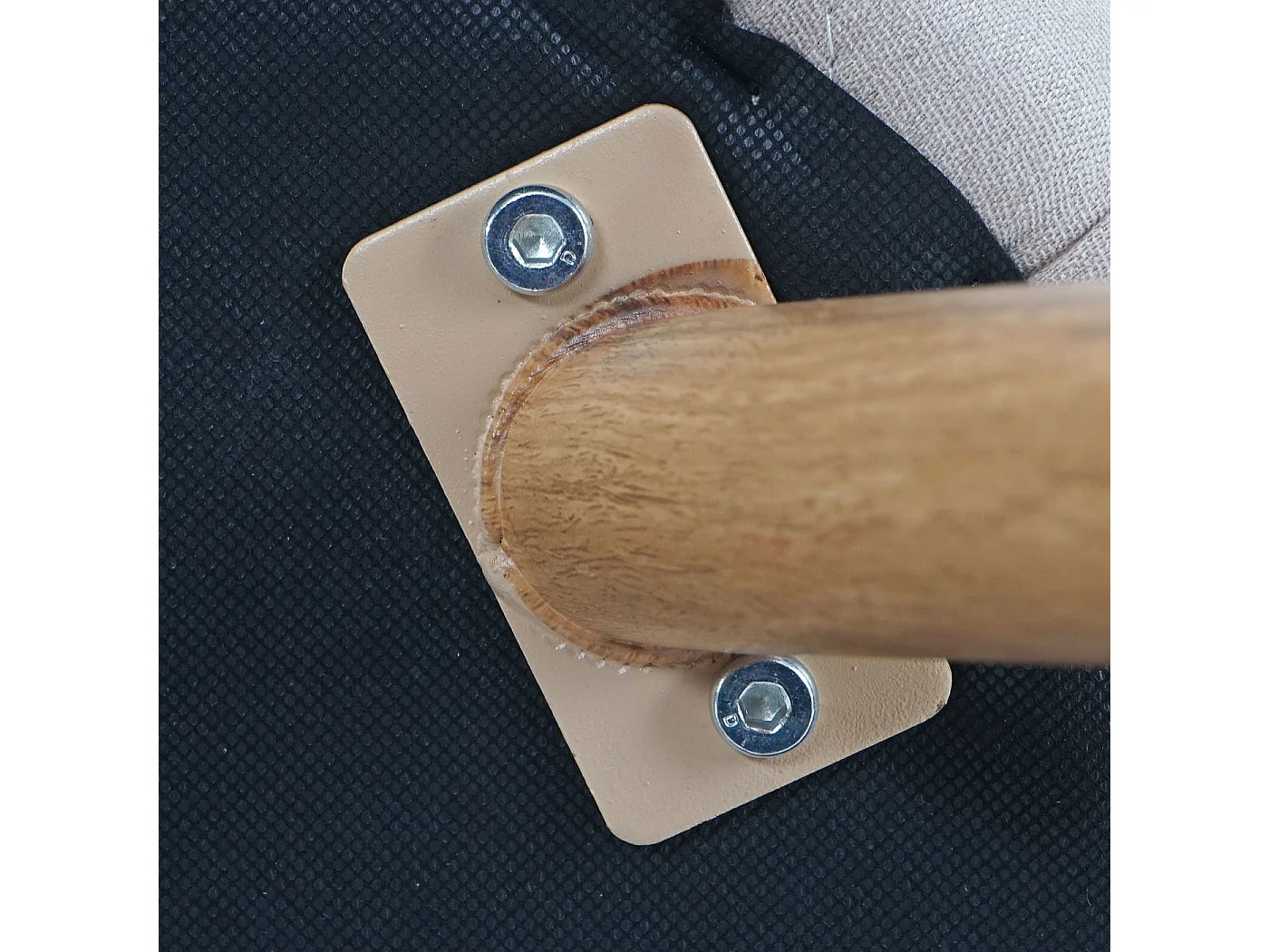 Set 4x sedie poltroncine MCW-D53 design retro anni 50 trapuntate metallo tessuto beige