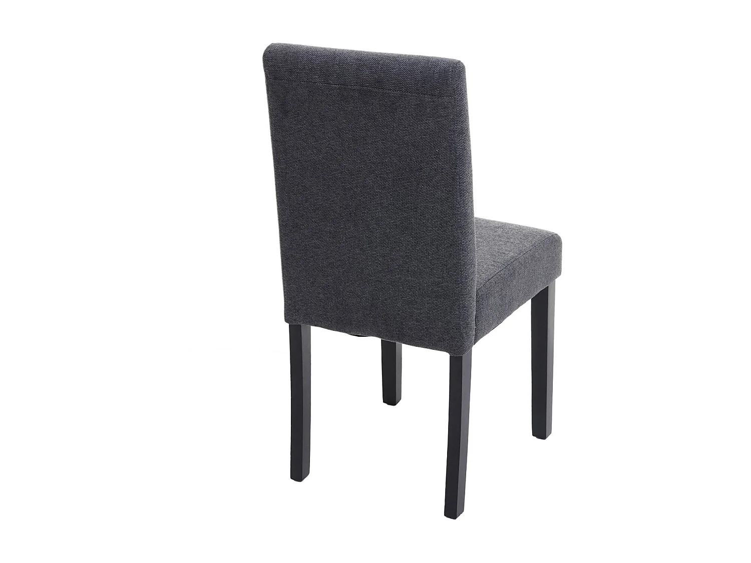 Esszimmerstuhl Littau (6er-Set), Textil, anthrazitgrau, dunkle Beine