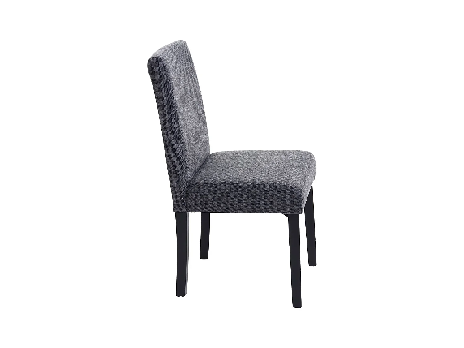 Chaise de salle à manger Littau (lot de 6),  textile, gris anthracite, pieds foncés