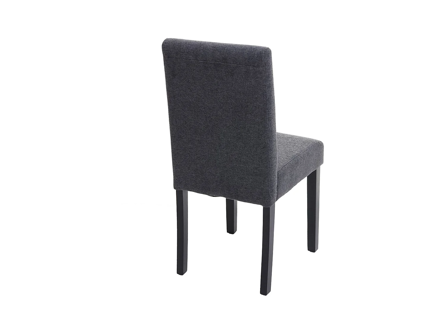 Chaise de salle à manger Littau (lot de 6),  textile, gris anthracite, pieds foncés