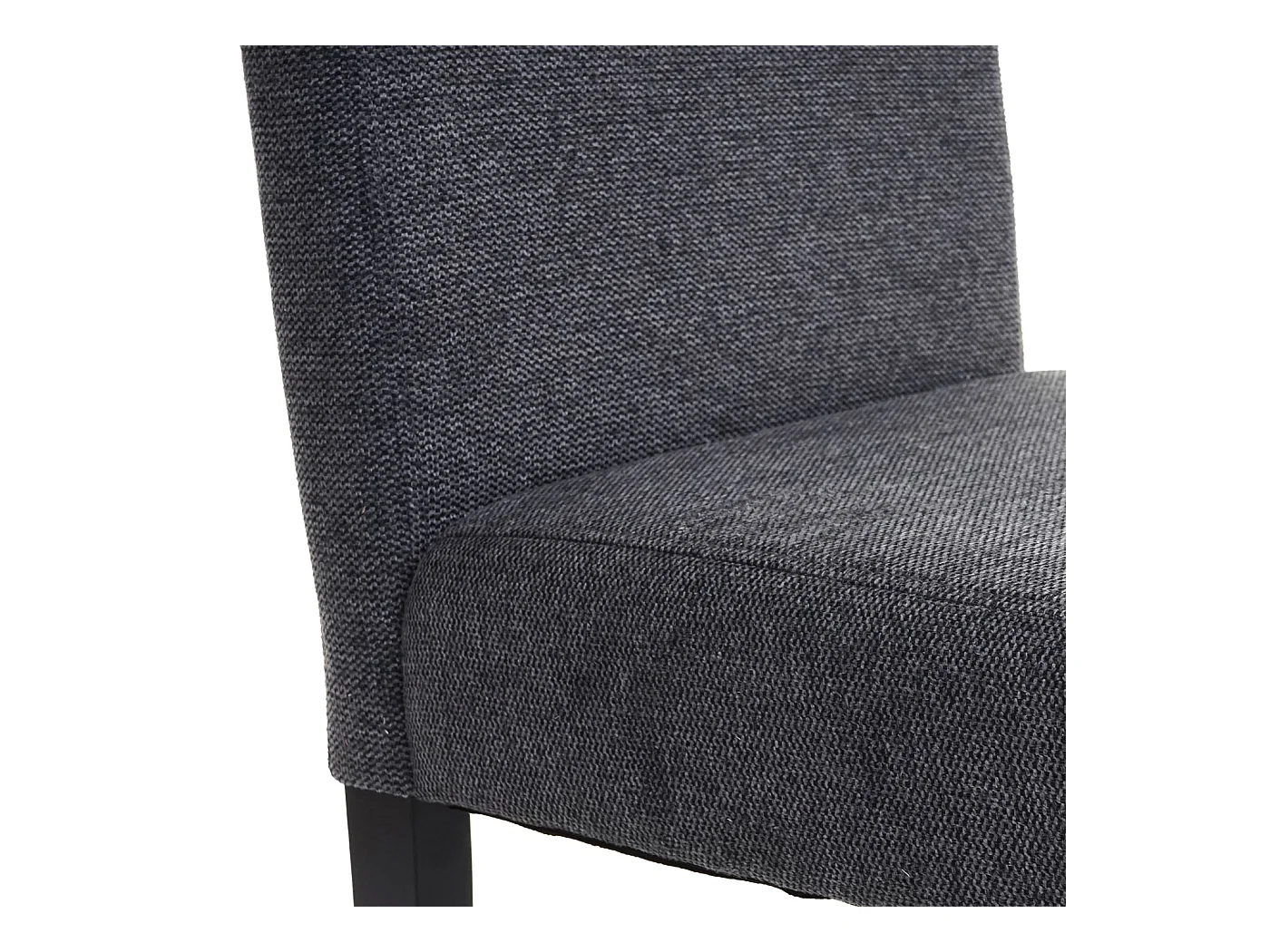 Chaise de salle à manger Littau (lot de 6),  textile, gris anthracite, pieds foncés