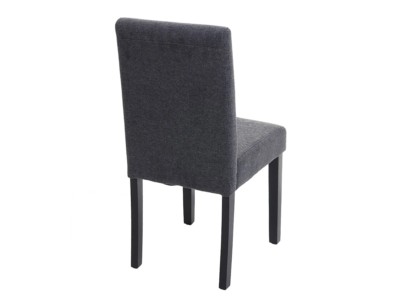 Chaise de salle à manger Littau (lot de 6),  textile, gris anthracite, pieds foncés