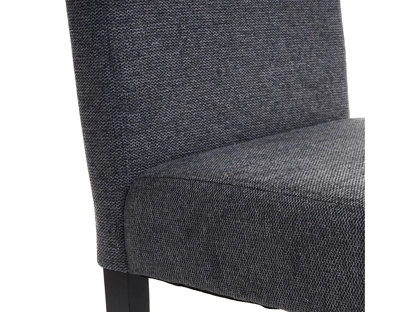 Chaise de salle à manger Littau (lot de 6),  textile, gris anthracite, pieds foncés