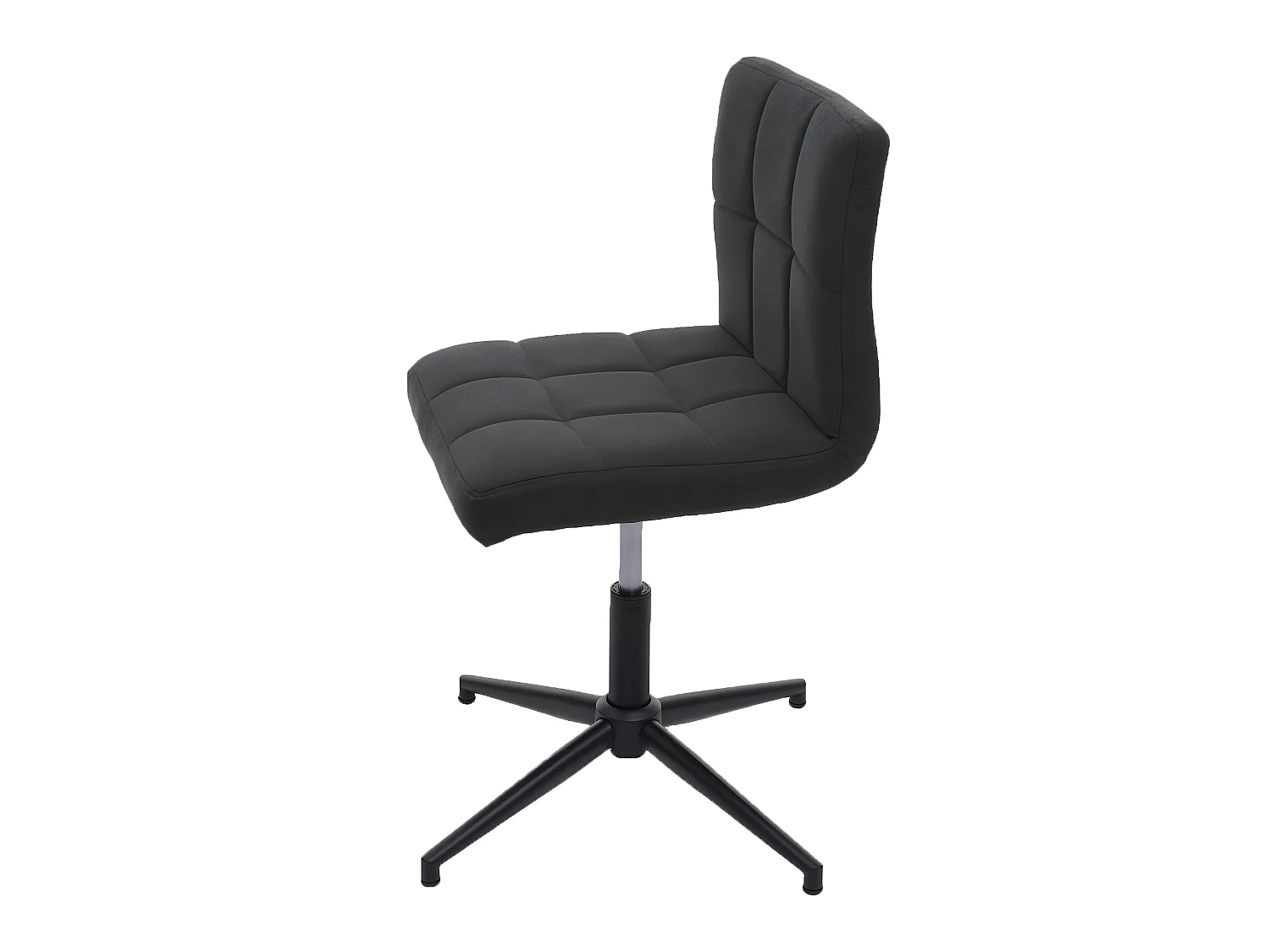 Krzesło do jadalni Cadiz II (zestaw 6 sztuk),  tkanina / materiał ciemnoszary, podstawa czarna