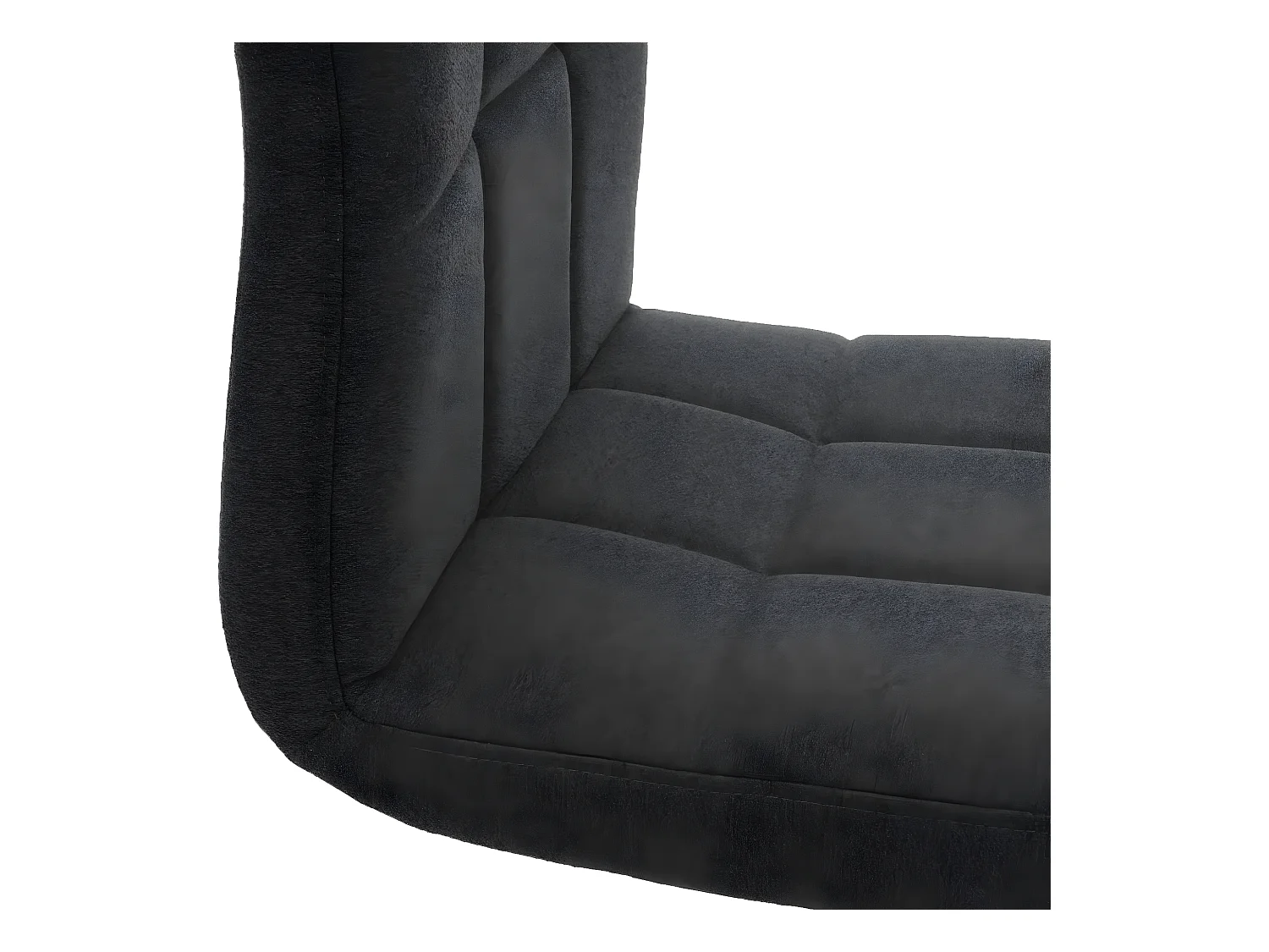 Krzesło do jadalni Cadiz II (zestaw 6 sztuk),  tkanina / materiał ciemnoszary, podstawa czarna