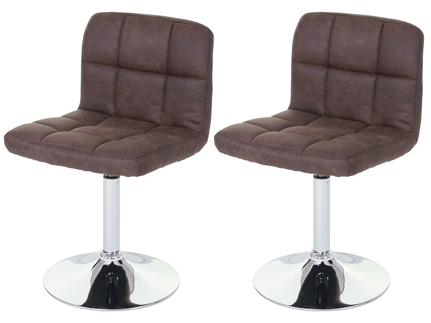 Eetkamerstoel Cadiz (set van 2),  vintage donkerbruin