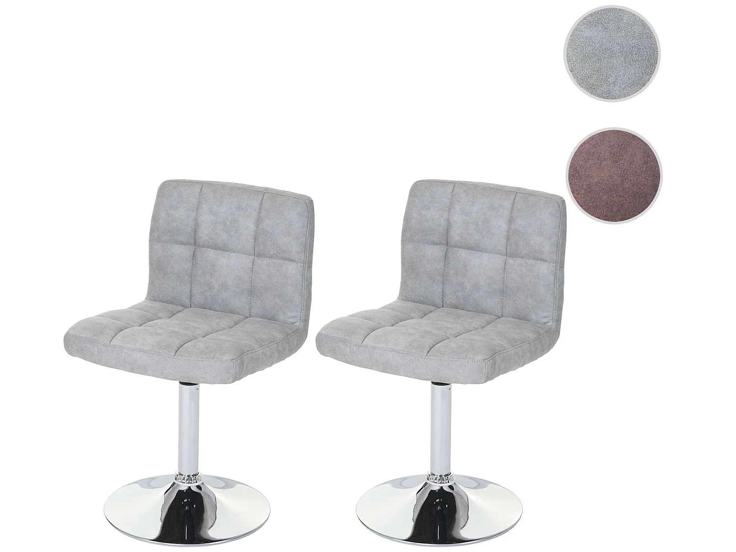 Eetkamerstoel Cadiz (set van 2),  vintage donkerbruin