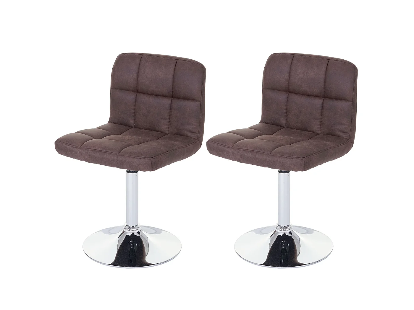 Eetkamerstoel Cadiz (set van 2),  vintage donkerbruin