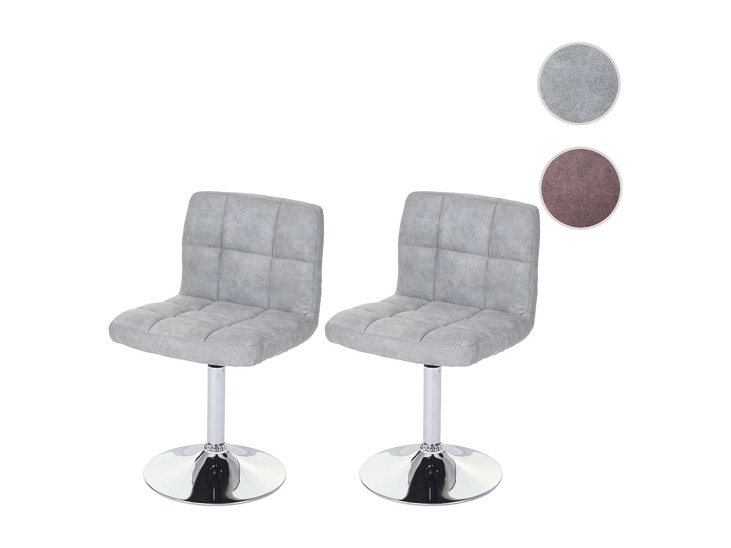 Chaise de salle à mangerCadiz (lot de 2),  brun foncé vintage