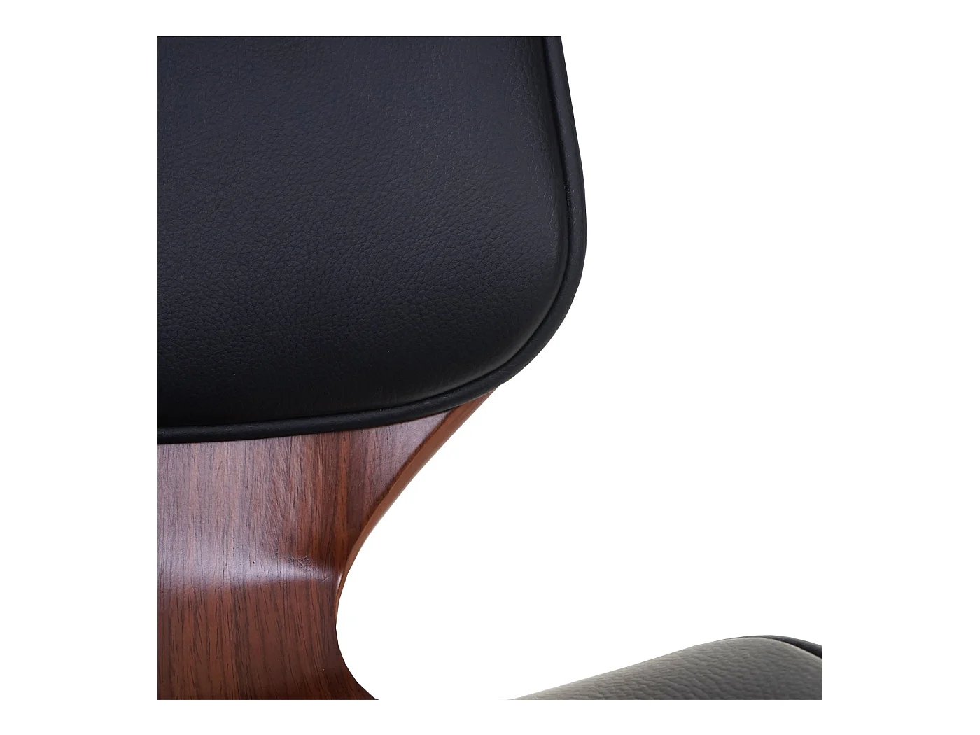 Set 6x sedie eleganti soggiorno sala pranzo MCW-B16 legno curvo ecopelle nero