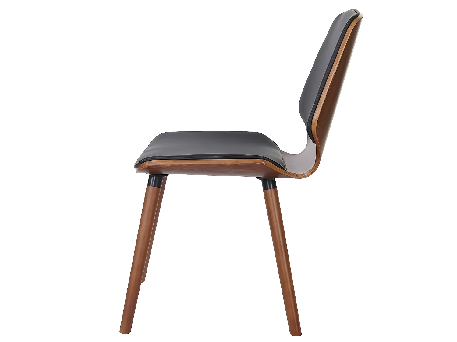 Chaise de salle à manger MCW-B16 (lot de 6),  similicuir noir