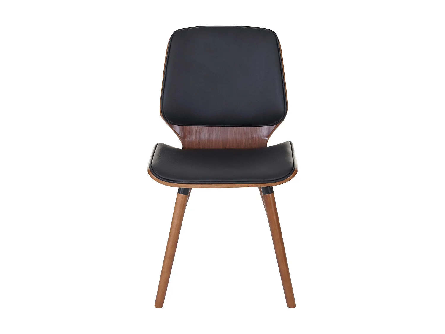 Chaise de salle à manger MCW-B16 (lot de 6),  similicuir noir