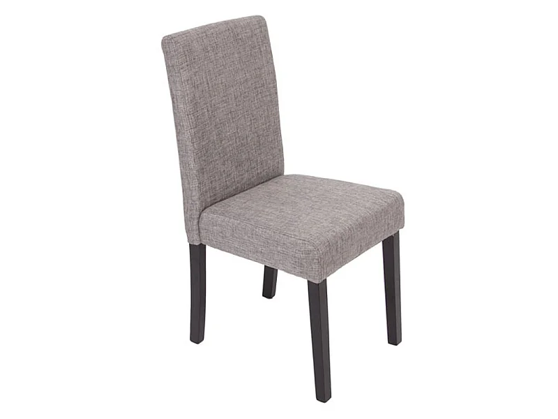 Littau dining chairs (set of 6),  fabric, grey, dark legs