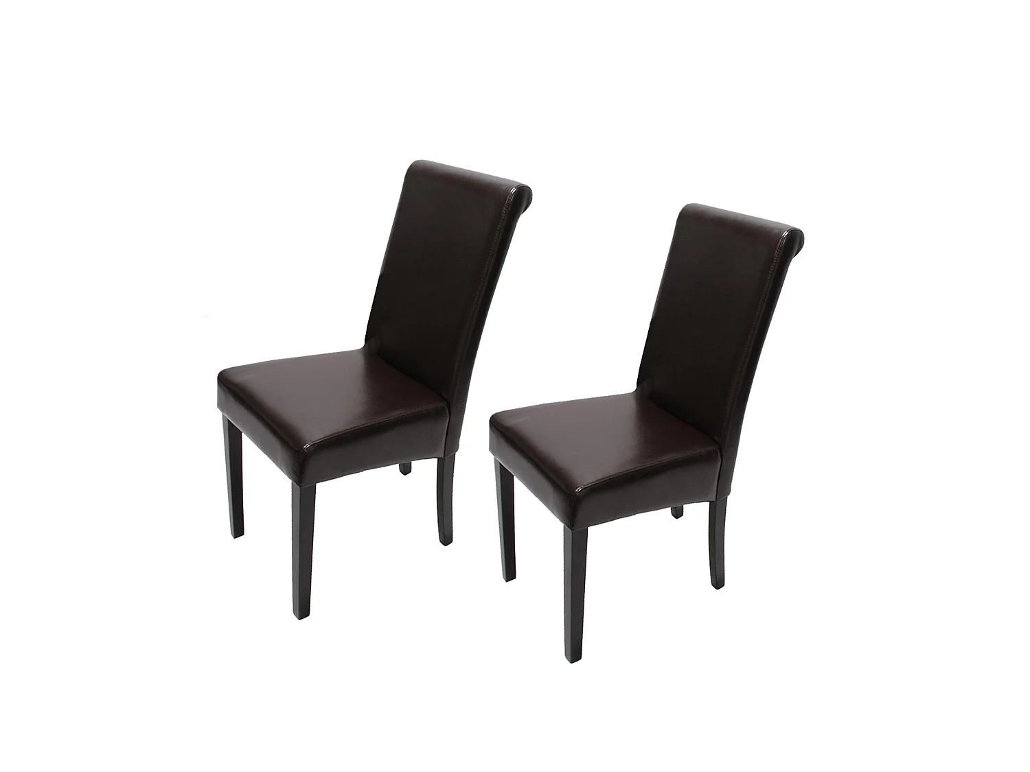 Chaise de salle à manger Lecce II (lot de 2),  brun/pieds foncés