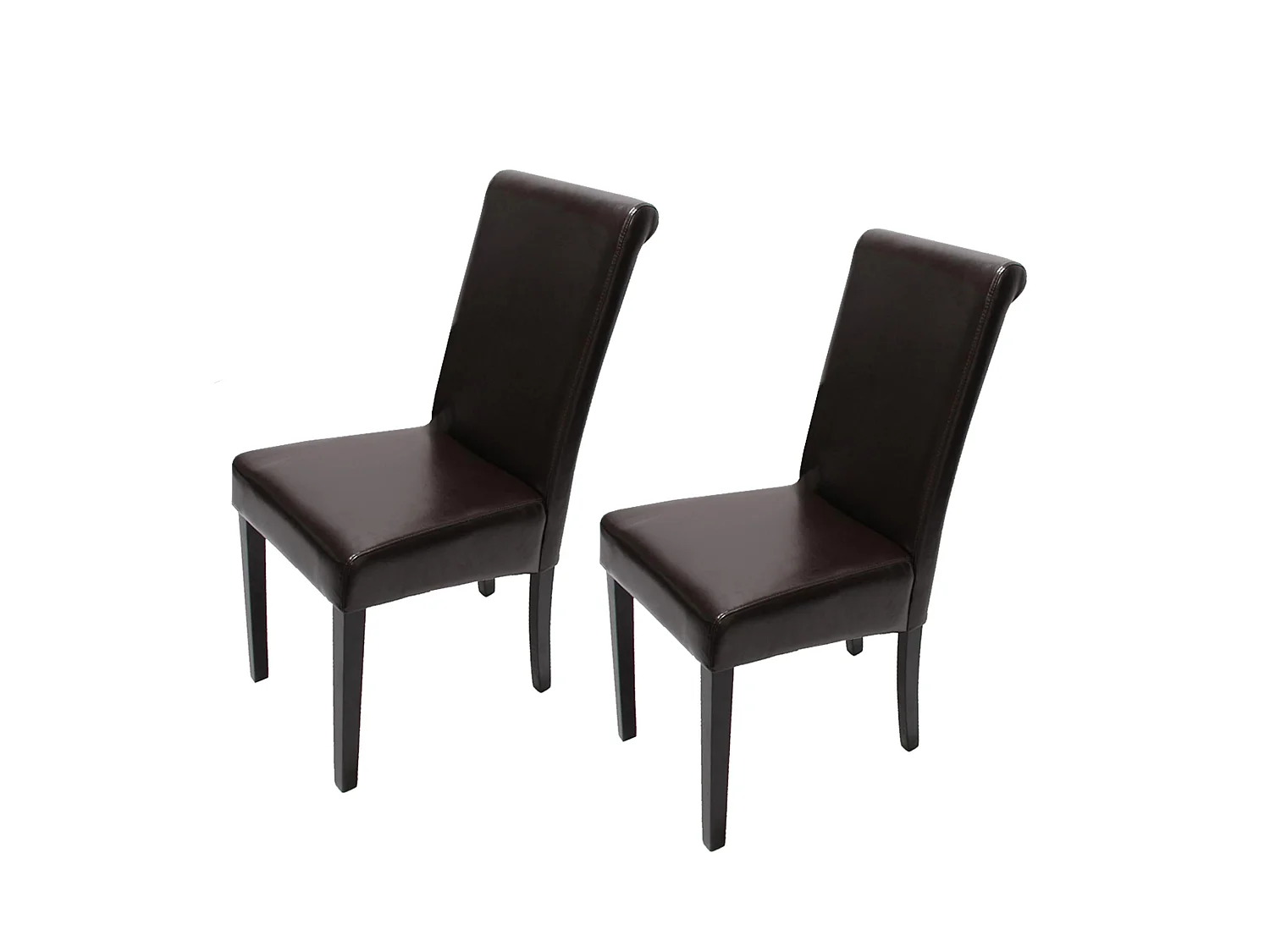 Chaise de salle à manger Lecce II (lot de 2),  brun/pieds foncés