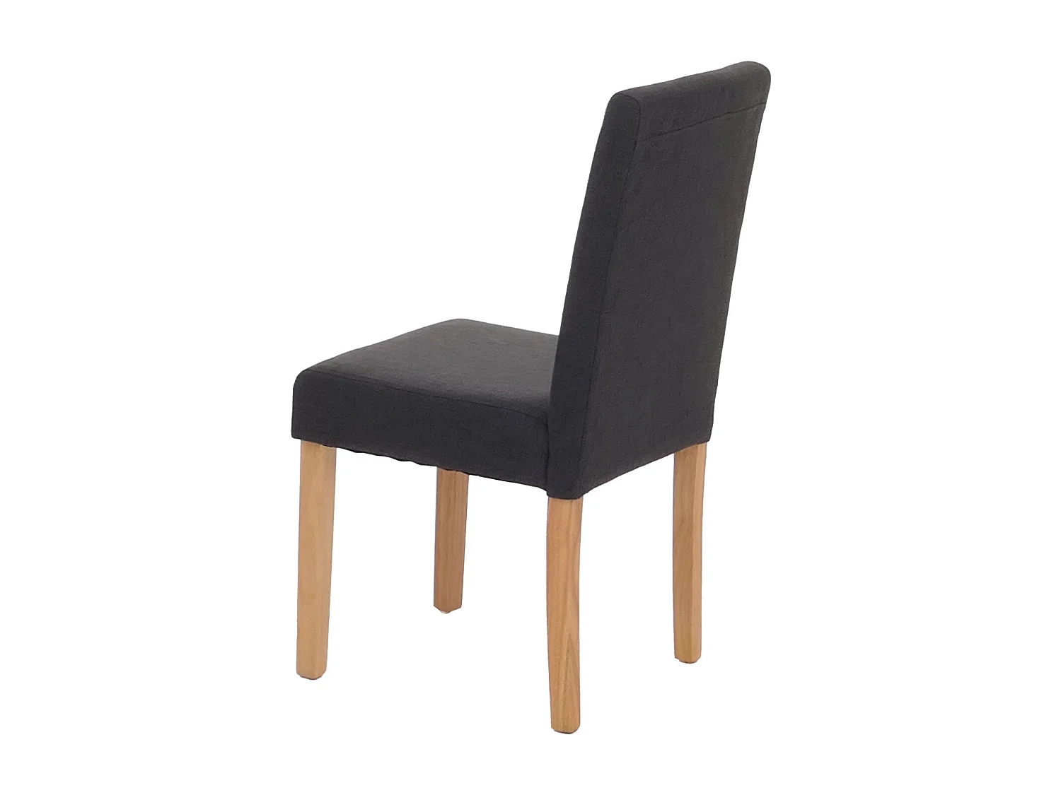 Cadeira de jantar Littau (conjunto de 6),  têxtil, preto, pernas de cor clara