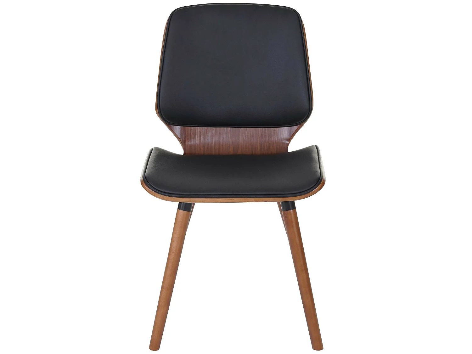 Eetkamerstoel MCW-B16 (set van 2),  kunstleer zwart