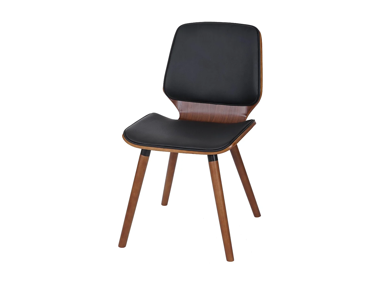 Chaise de salle à manger MCW-B16 (lot de 2),  similicuir noir