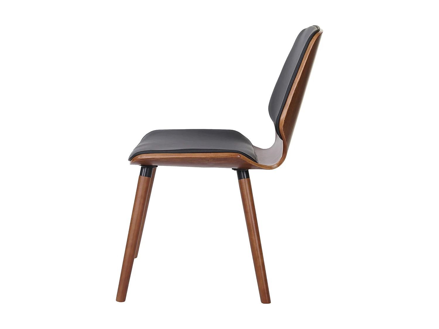 Chaise de salle à manger MCW-B16 (lot de 2),  similicuir noir