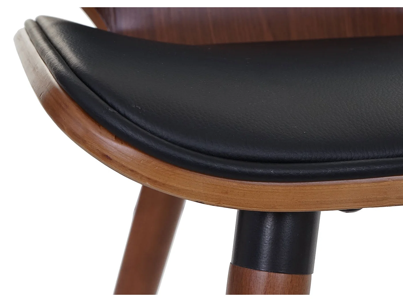Chaise de salle à manger MCW-B16 (lot de 2),  similicuir noir