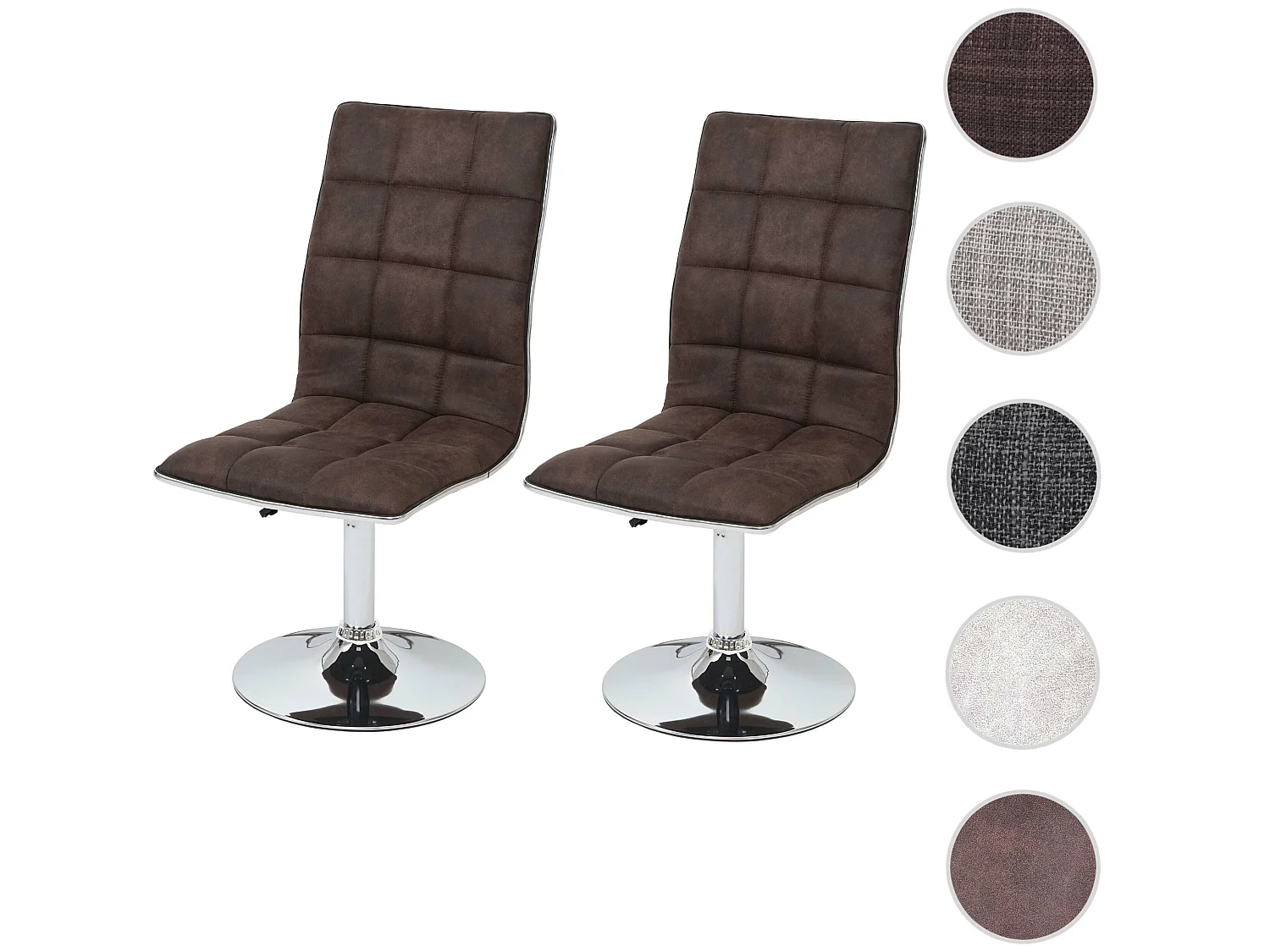 Chaise de salle à manger MCW-C41 (lot de 2),  vintage marron foncé