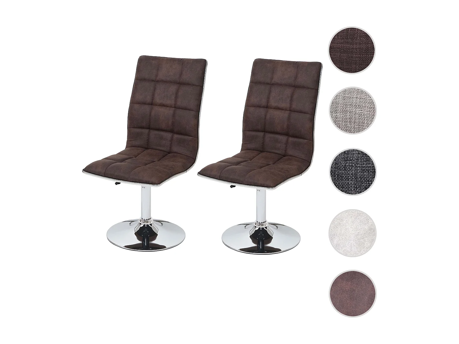 Chaise de salle à manger MCW-C41 (lot de 2),  vintage marron foncé