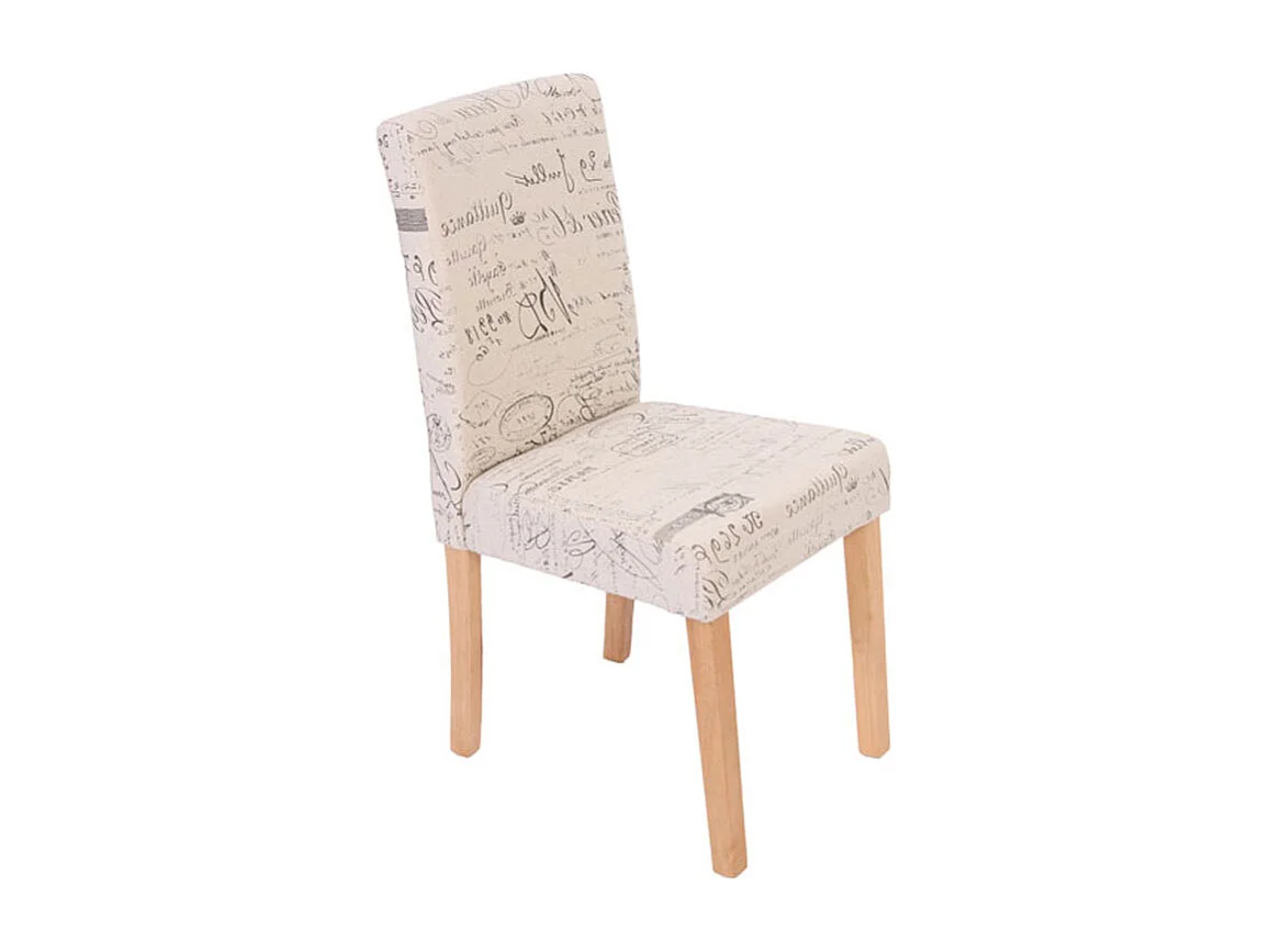 Set 4x sedie Littau tessuto soggiorno cucina sala da pranzo 43x56x90cm scritte piedi chiari