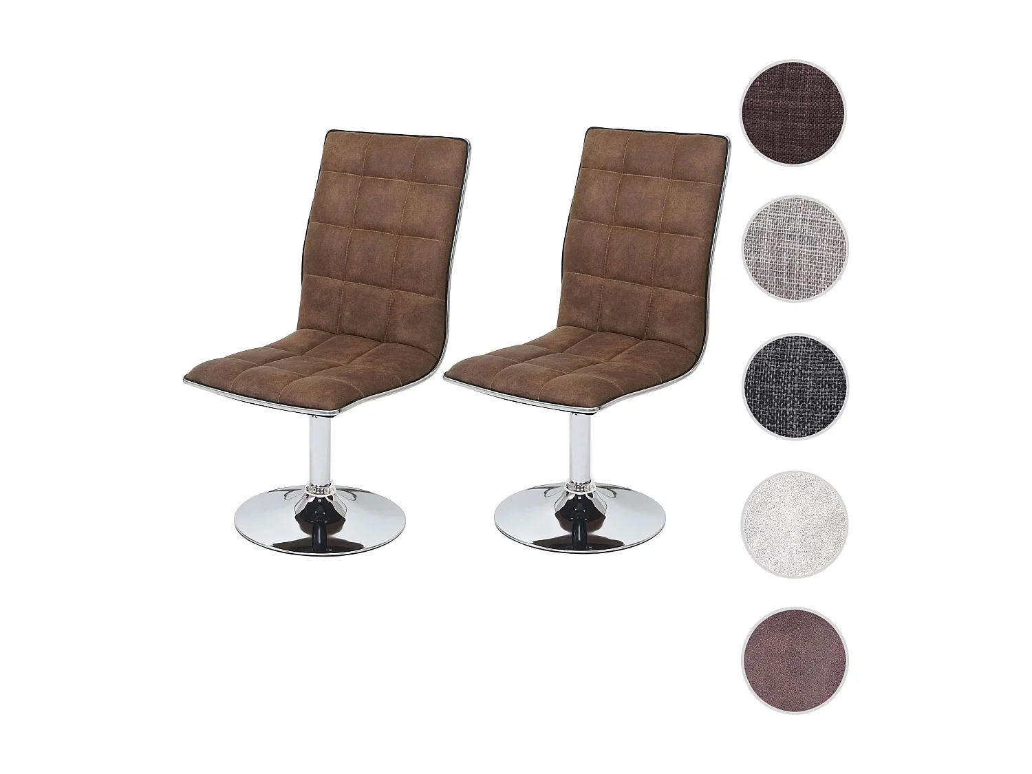 Chaise de salle à manger MCW-C41 (lot de 2),  vintage marron