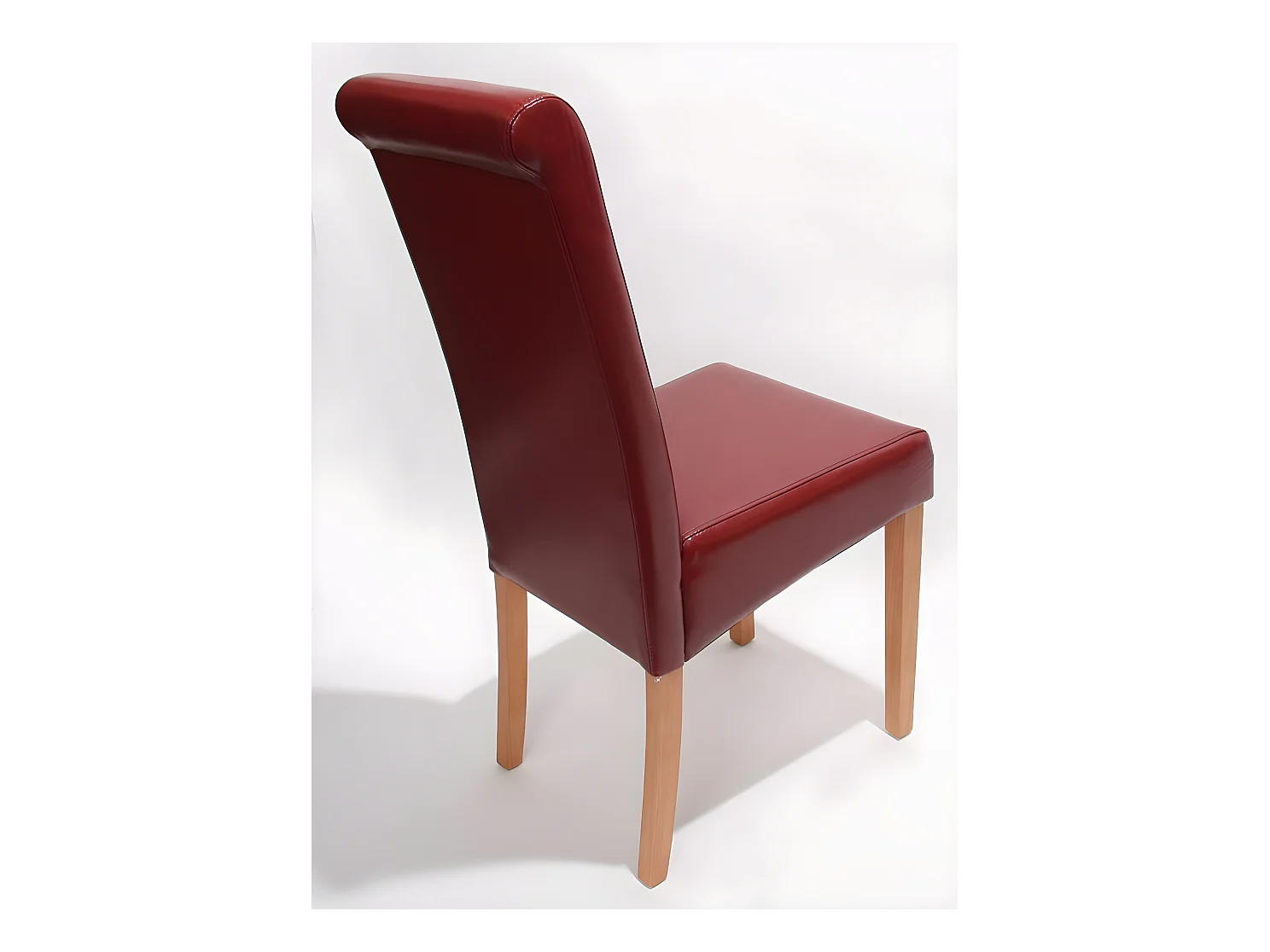 Chaise de salle à manger Lecce II (lot de 2),  rouge/pieds clairs